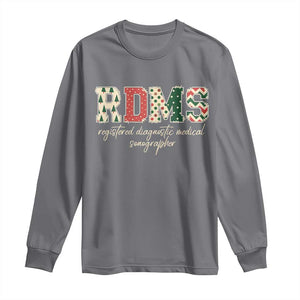 Sonographer Christmas Long Sleeve Shirt RDMS Ultrasound Tech Technologist Gift TS10 Charcoal Print Your Wear