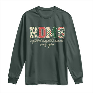 Sonographer Christmas Long Sleeve Shirt RDMS Ultrasound Tech Technologist Gift TS10 Dark Forest Green Print Your Wear