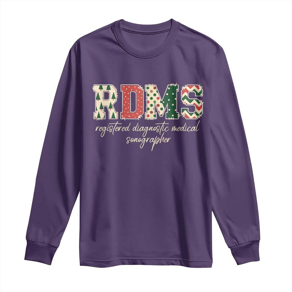 Sonographer Christmas Long Sleeve Shirt RDMS Ultrasound Tech Technologist Gift TS10 Purple Print Your Wear