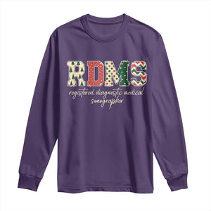 Sonographer Christmas Long Sleeve Shirt RDMS Ultrasound Tech Technologist Gift TS10 Purple Print Your Wear