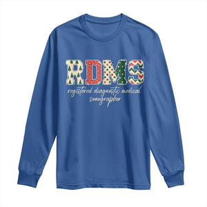 Sonographer Christmas Long Sleeve Shirt RDMS Ultrasound Tech Technologist Gift TS10 Royal Blue Print Your Wear