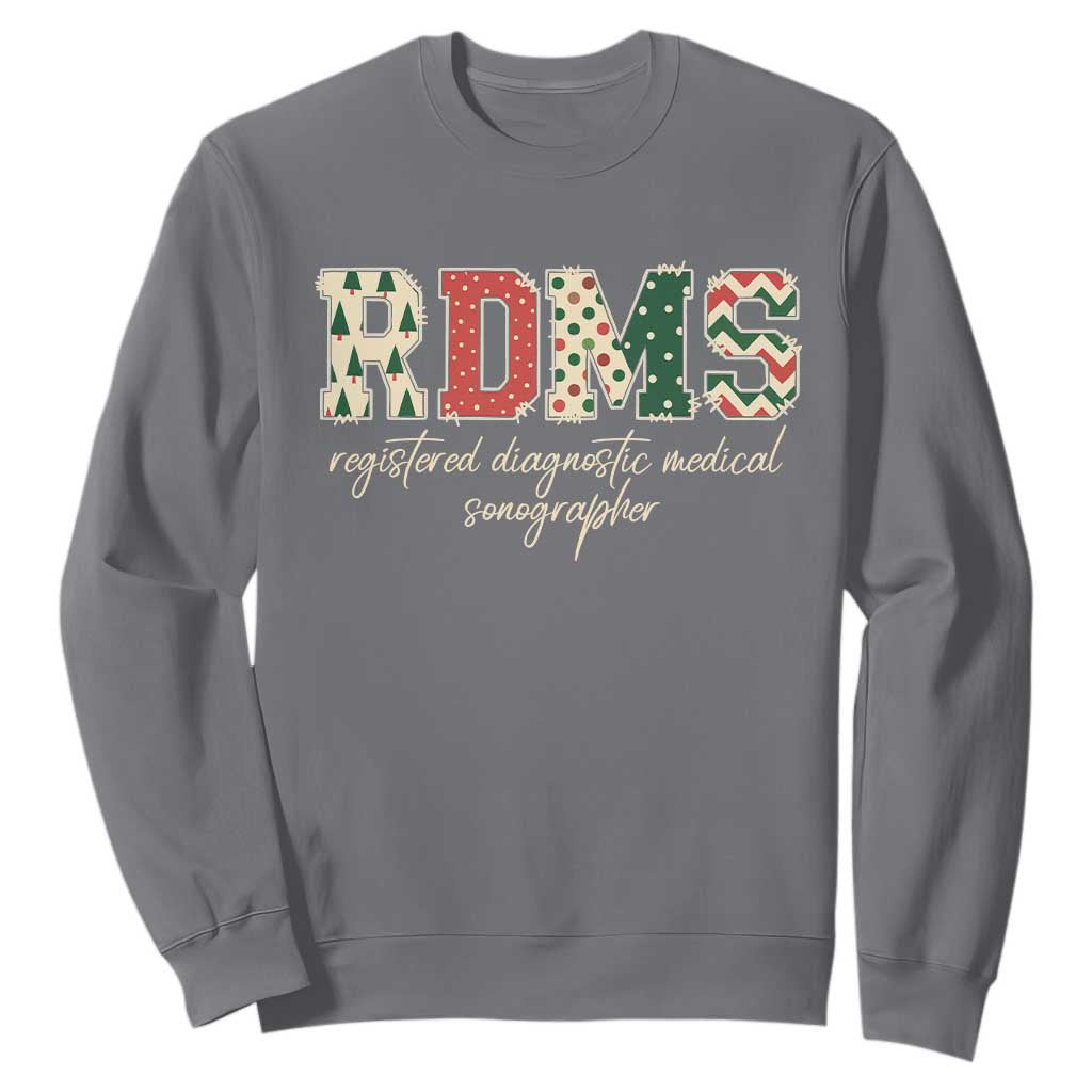 Sonographer Christmas Sweatshirt RDMS Ultrasound Tech Technologist Gift TS10 Charcoal Print Your Wear