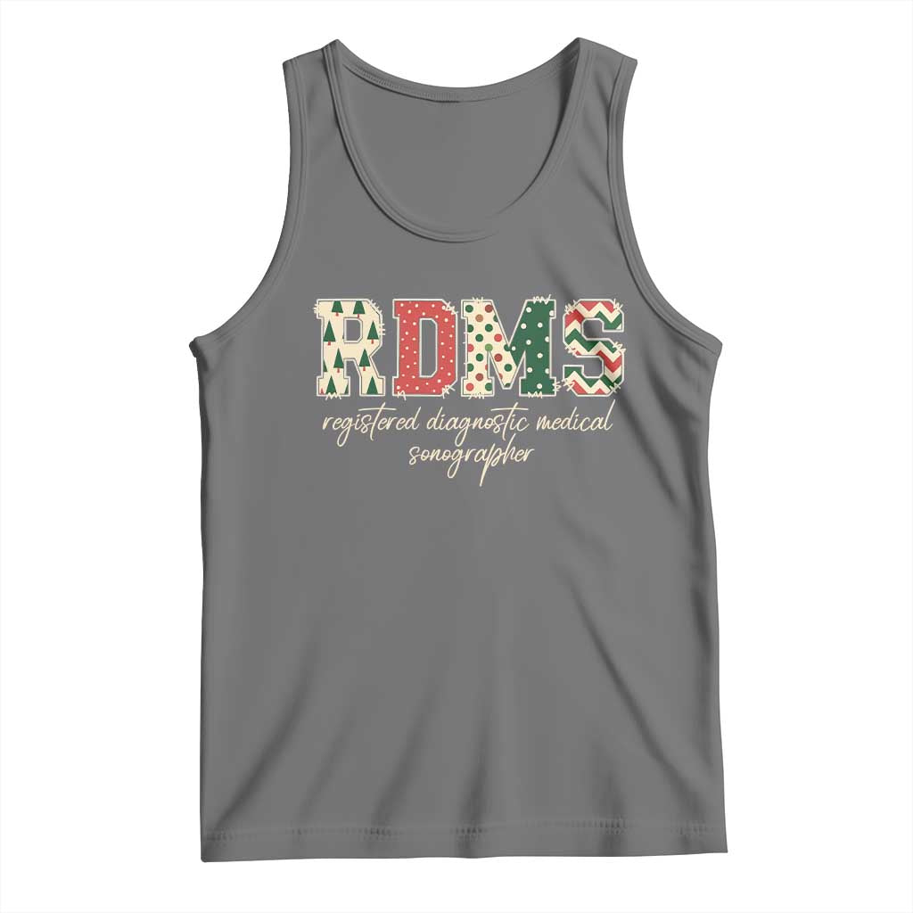 Sonographer Christmas Tank Top RDMS Ultrasound Tech Technologist Gift TS10 Black Heather Print Your Wear