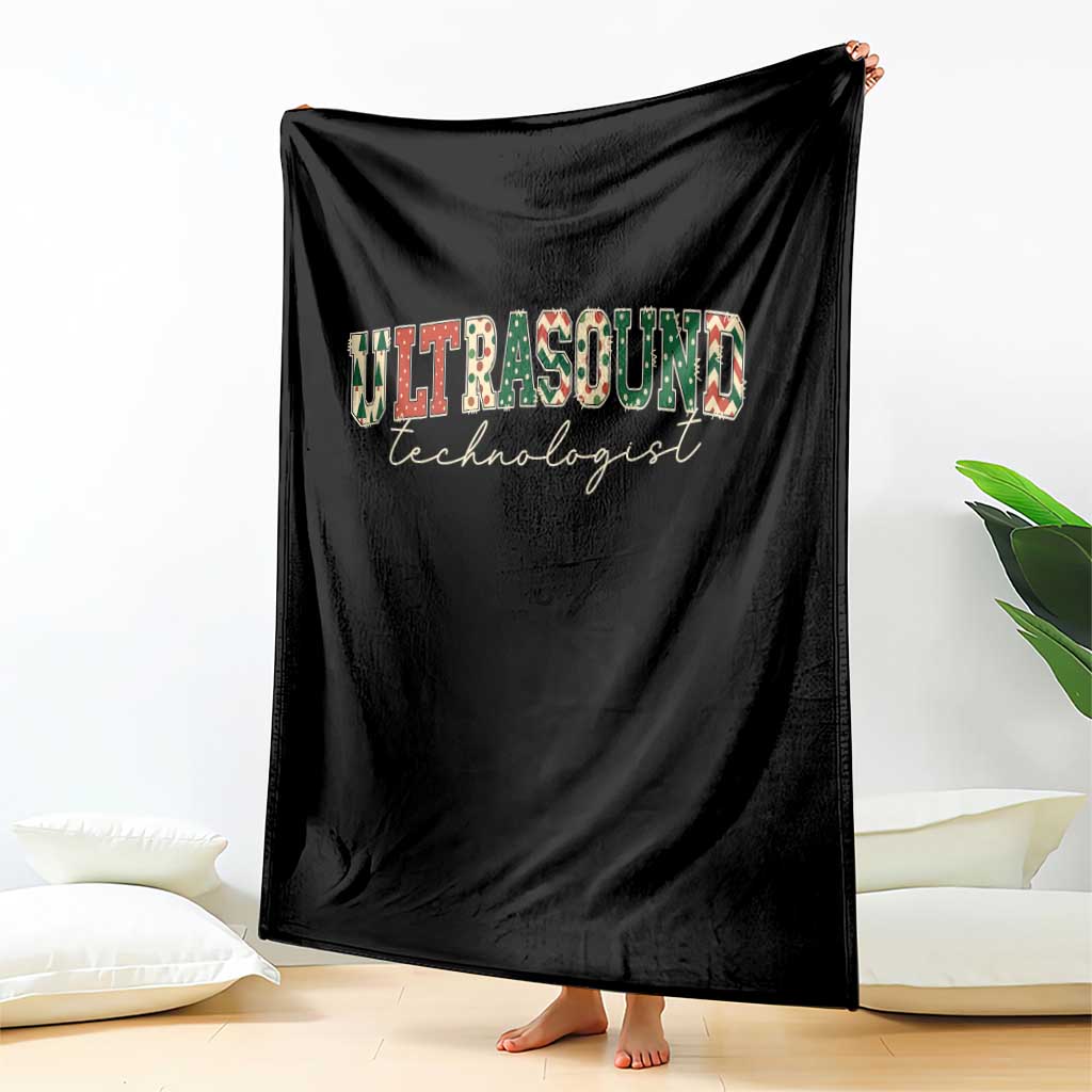 Christmas Ultrasound Technologist Throw Blanket Sonographer Sonography Student Gift TS10 Print Your Wear