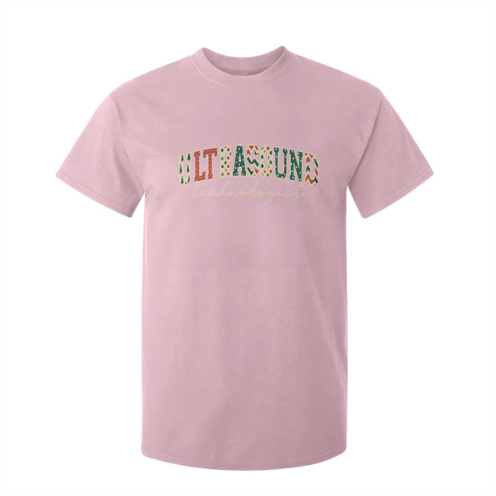 Christmas Ultrasound Technologist T Shirt For Kid Sonographer Sonography Student Gift TS10 Light Pink Print Your Wear
