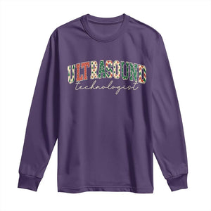 Christmas Ultrasound Technologist Long Sleeve Shirt Sonographer Sonography Student Gift TS10 Purple Print Your Wear