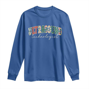 Christmas Ultrasound Technologist Long Sleeve Shirt Sonographer Sonography Student Gift TS10 Royal Blue Print Your Wear