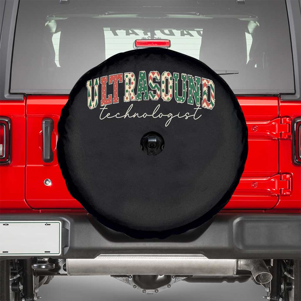 Christmas Ultrasound Technologist Spare Tire Cover Sonographer Sonography Student Gift TS10 Black Print Your Wear