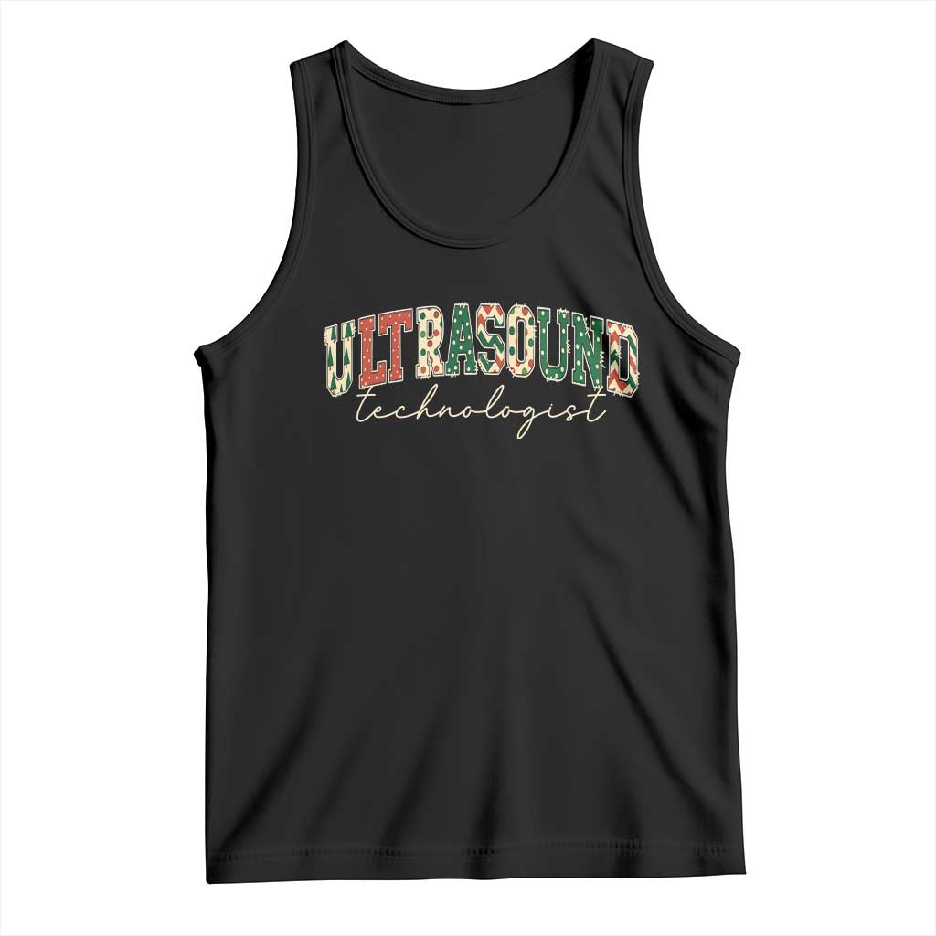 Christmas Ultrasound Technologist Tank Top Sonographer Sonography Student Gift TS10 Black Print Your Wear