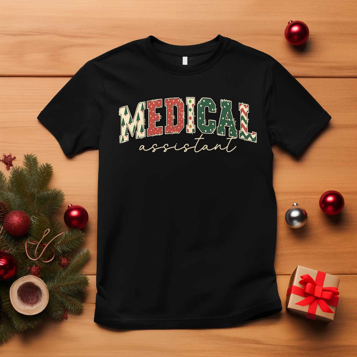 Christmas Medical Assistant T Shirt MA Nurse Grad Gift TS10 Black Print Your Wear