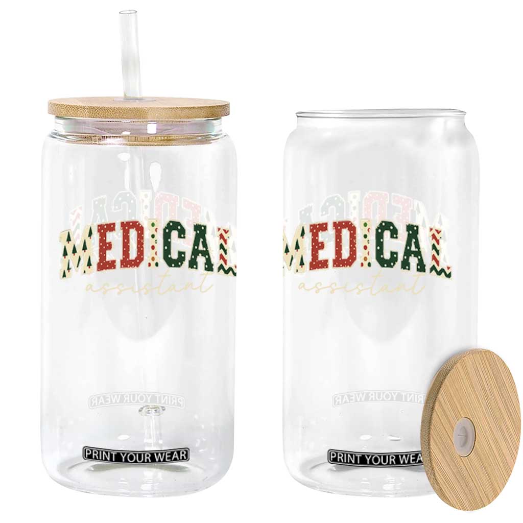 Christmas Medical Assistant Glass Can MA Nurse Grad Gift TS10 Print Your Wear