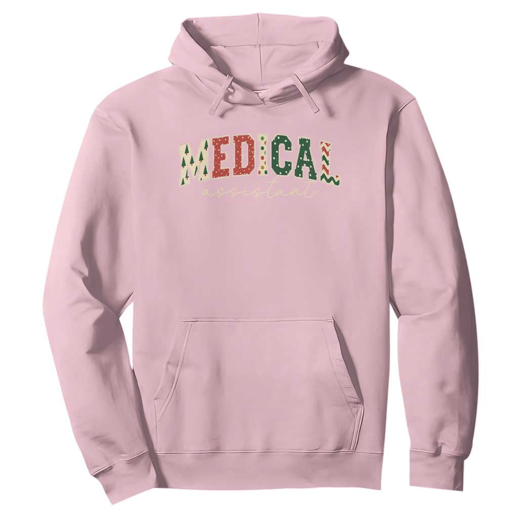 Christmas Medical Assistant Hoodie MA Nurse Grad Gift TS10 Light Pink Print Your Wear