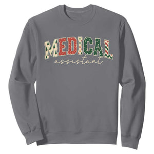 Christmas Medical Assistant Sweatshirt MA Nurse Grad Gift TS10 Charcoal Print Your Wear