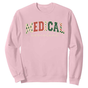 Christmas Medical Assistant Sweatshirt MA Nurse Grad Gift TS10 Light Pink Print Your Wear