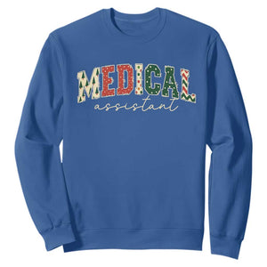 Christmas Medical Assistant Sweatshirt MA Nurse Grad Gift TS10 Royal Blue Print Your Wear