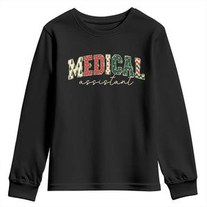 Christmas Medical Assistant Youth Sweatshirt MA Nurse Grad Gift TS10 Black Print Your Wear