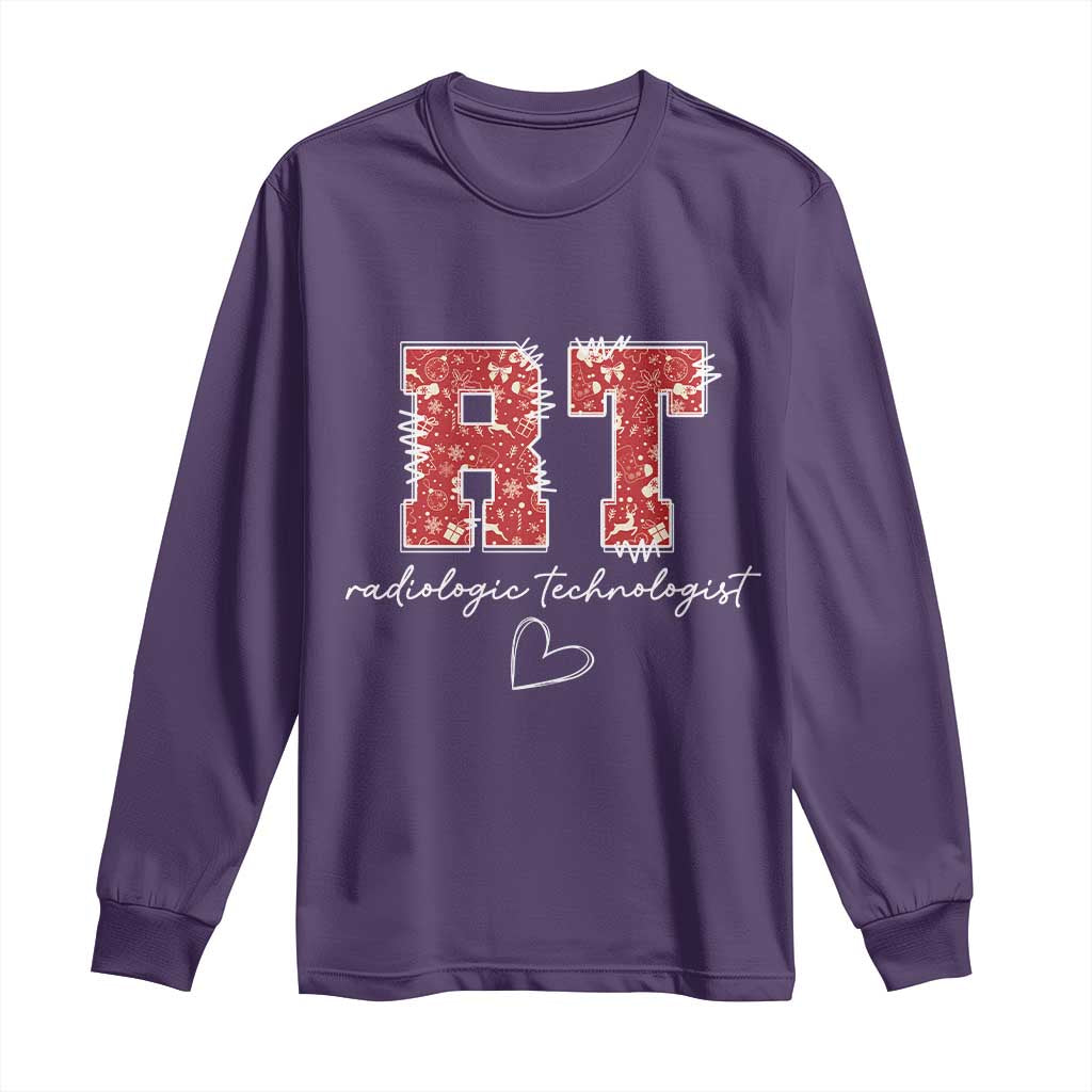 Christmas Radiology Long Sleeve Shirt RT Xray Rad Tech Gift TS10 Purple Print Your Wear