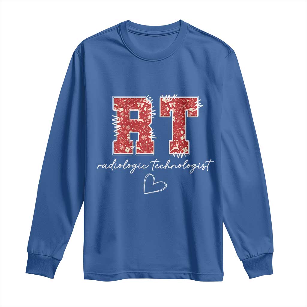 Christmas Radiology Long Sleeve Shirt RT Xray Rad Tech Gift TS10 Royal Blue Print Your Wear