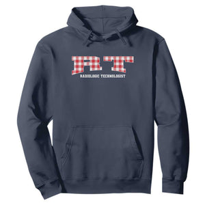 Christmas Radiology Technologist Hoodie Buffalo Plaid RT Rad Tech Gift TS10 Navy Print Your Wear