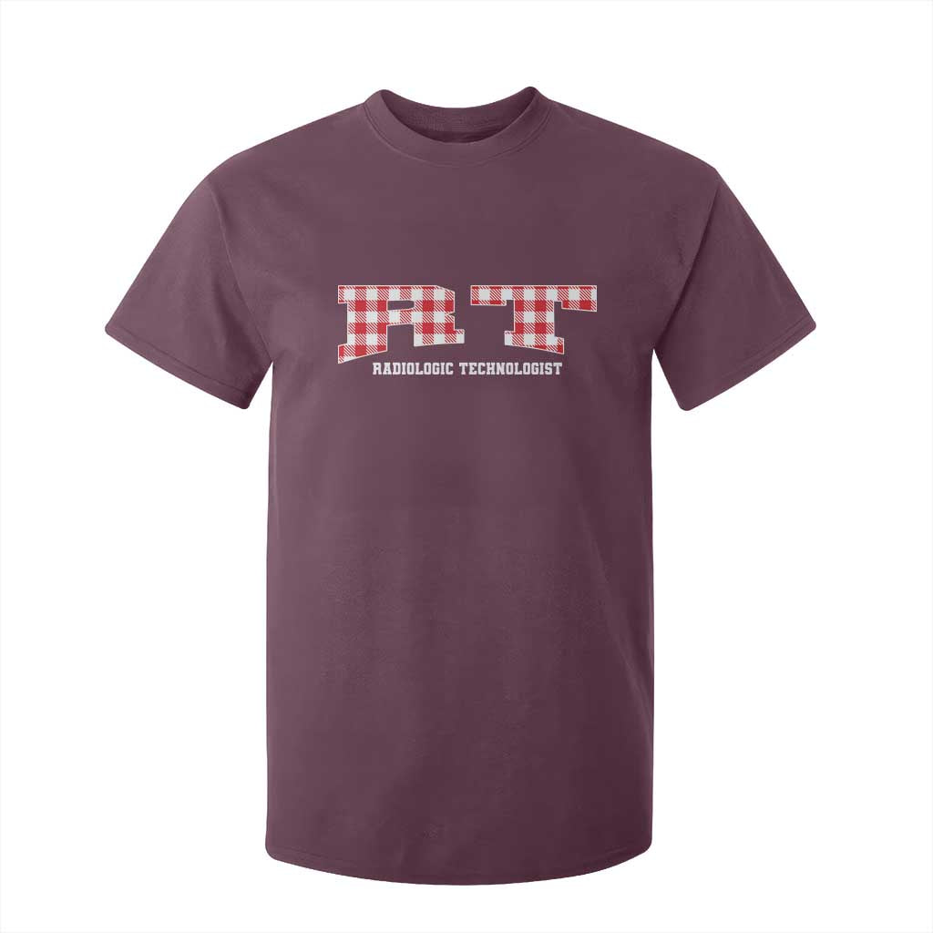 Christmas Radiology Technologist T Shirt For Kid Buffalo Plaid RT Rad Tech Gift TS10 Maroon Print Your Wear
