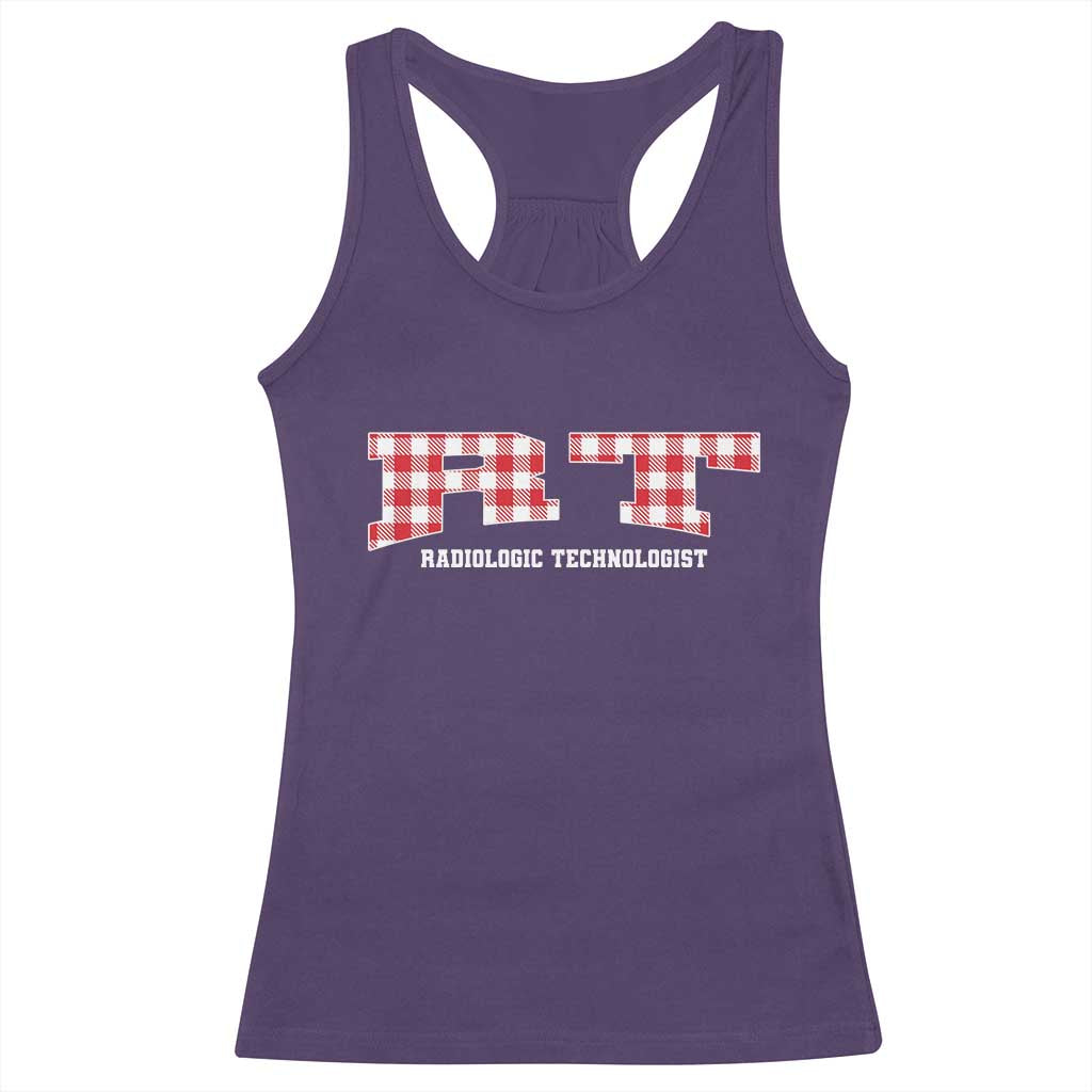 Christmas Radiology Technologist Racerback Tank Top Buffalo Plaid RT Rad Tech Gift TS10 Purple Print Your Wear