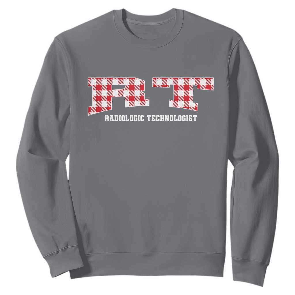 Christmas Radiology Technologist Sweatshirt Buffalo Plaid RT Rad Tech Gift TS10 Charcoal Print Your Wear