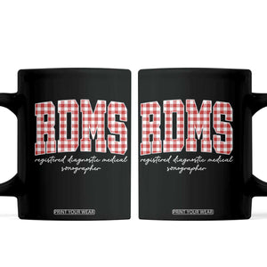 Christmas RDMS Coffee Mug Buffalo Plaid Sonographer Ultrasound Tech Gift TS10 Black Print Your Wear