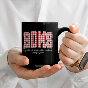 Christmas RDMS Coffee Mug Buffalo Plaid Sonographer Ultrasound Tech Gift TS10 Print Your Wear