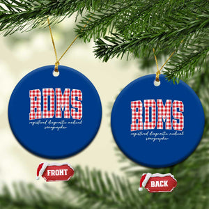 Christmas RDMS Ceramic Ornament Buffalo Plaid Sonographer Ultrasound Tech Gift TS10 1pc Blue Print Your Wear