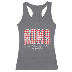 Christmas RDMS Racerback Tank Top Buffalo Plaid Sonographer Ultrasound Tech Gift TS10 Charcoal Print Your Wear
