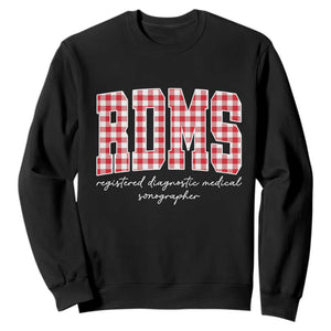Christmas RDMS Sweatshirt Buffalo Plaid Sonographer Ultrasound Tech Gift TS10 Black Print Your Wear