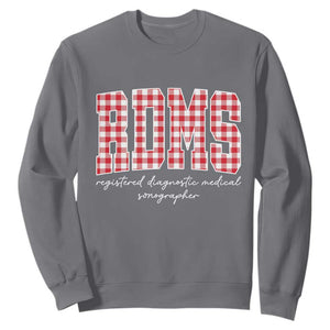 Christmas RDMS Sweatshirt Buffalo Plaid Sonographer Ultrasound Tech Gift TS10 Charcoal Print Your Wear