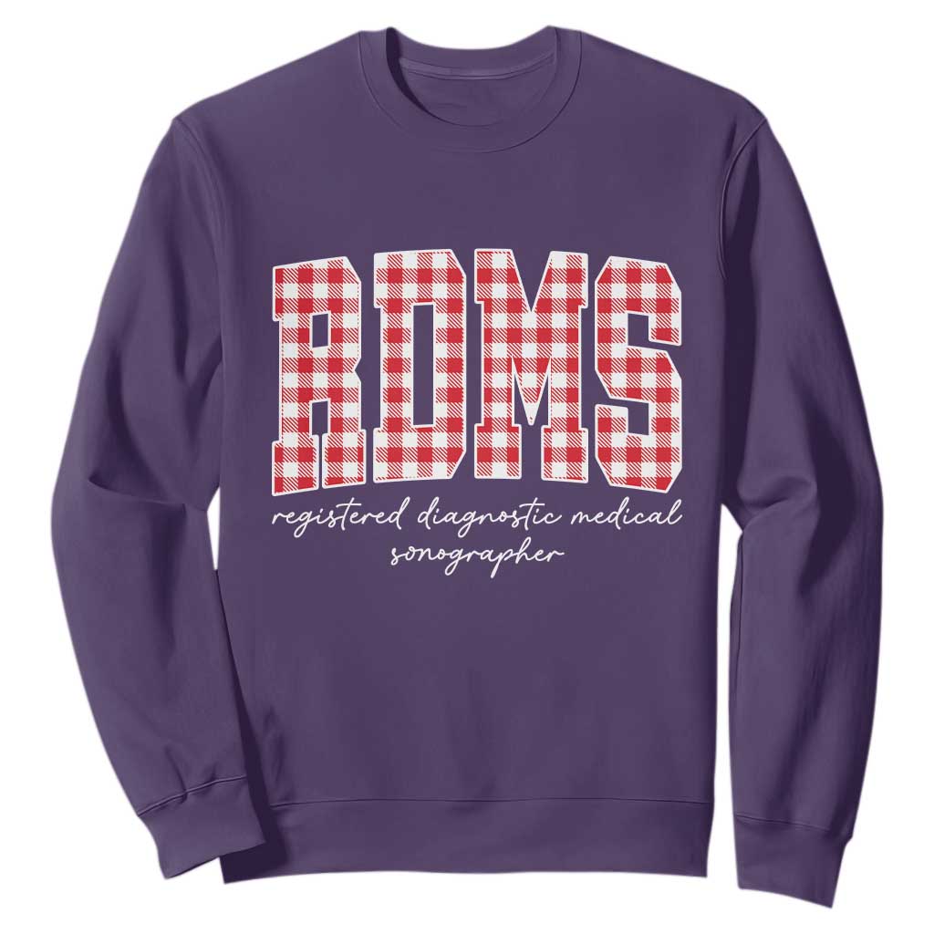 Christmas RDMS Sweatshirt Buffalo Plaid Sonographer Ultrasound Tech Gift TS10 Purple Print Your Wear