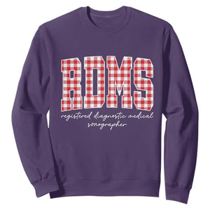 Christmas RDMS Sweatshirt Buffalo Plaid Sonographer Ultrasound Tech Gift TS10 Purple Print Your Wear