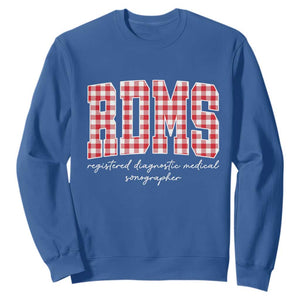 Christmas RDMS Sweatshirt Buffalo Plaid Sonographer Ultrasound Tech Gift TS10 Royal Blue Print Your Wear