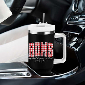 Christmas RDMS Tumbler With Handle Buffalo Plaid Sonographer Ultrasound Tech Gift TS10 Print Your Wear