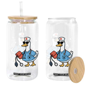 Goose Nurse Glass Can Cuff Em Cute Nursing Graduation Gift TS10 Print Your Wear