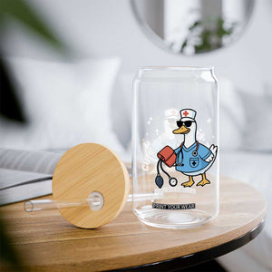 Goose Nurse Glass Can Cuff Em Cute Nursing Graduation Gift TS10 Print Your Wear