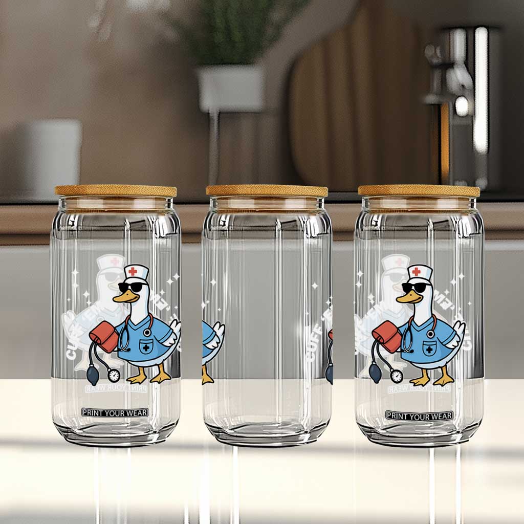 Goose Nurse Glass Can Cuff Em Cute Nursing Graduation Gift TS10 Print Your Wear