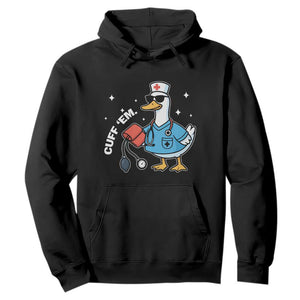 Goose Nurse Hoodie Cuff Em Cute Nursing Graduation Gift TS10 Black Print Your Wear