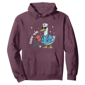 Goose Nurse Hoodie Cuff Em Cute Nursing Graduation Gift TS10 Maroon Print Your Wear