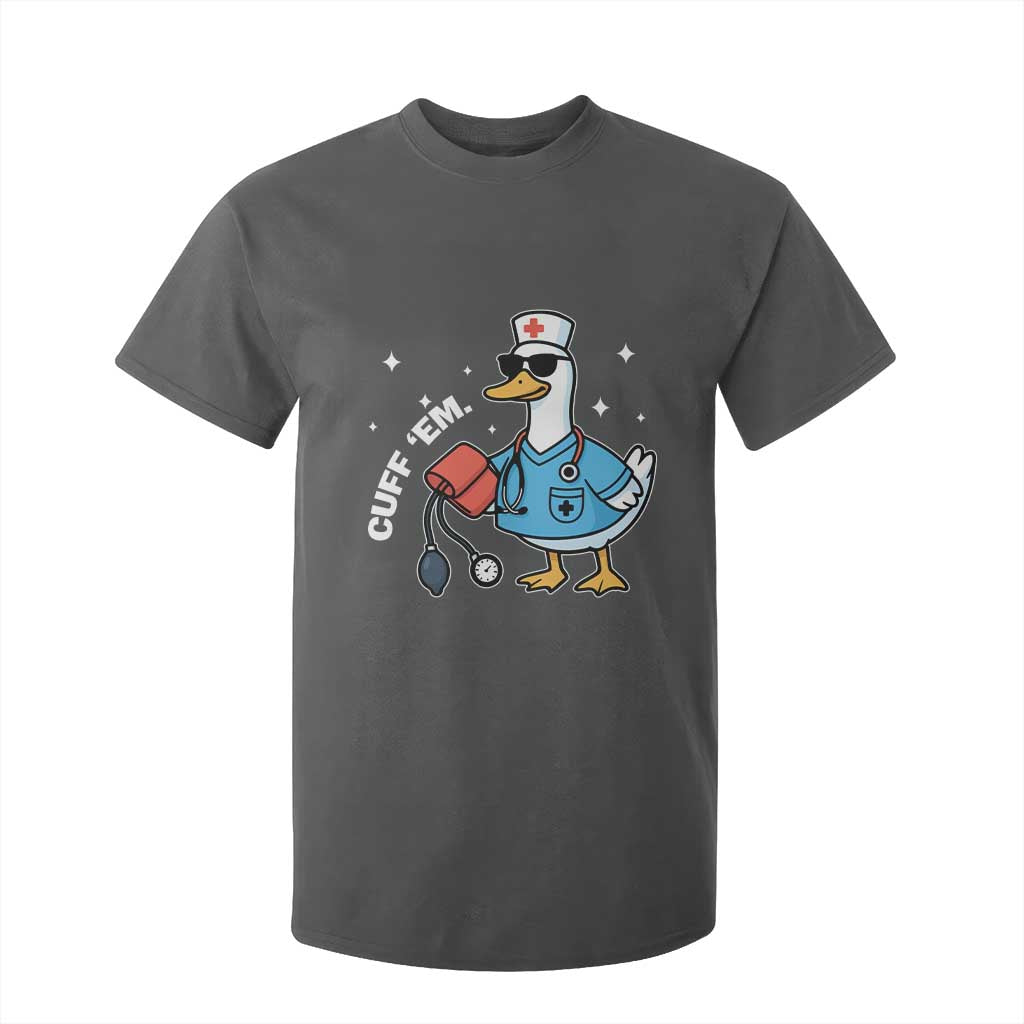 Goose Nurse T Shirt For Kid Cuff Em Cute Nursing Graduation Gift TS10 Dark Heather Print Your Wear