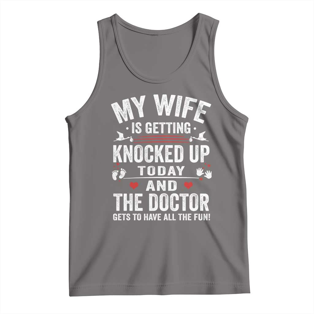 IVF Dad Tank Top Wife Knocked Up For Embryo Transfer Day TS10 Deep Heather Print Your Wear