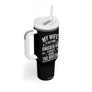 IVF Dad Tumbler With Handle Wife Knocked Up For Embryo Transfer Day TS10 Print Your Wear