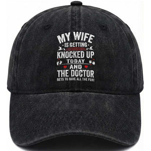 IVF Dad Washed Cotton Baseball Cap Wife Knocked Up For Embryo Transfer Day TS10 Print Your Wear