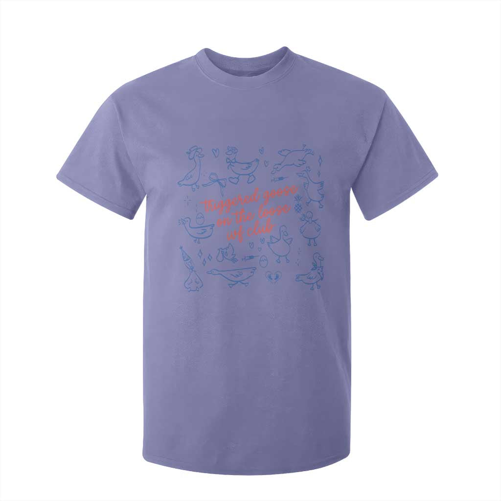 Funny IVF T Shirt For Kid Triggered Goose On The Loose Infertility Support TS10 Violet Print Your Wear