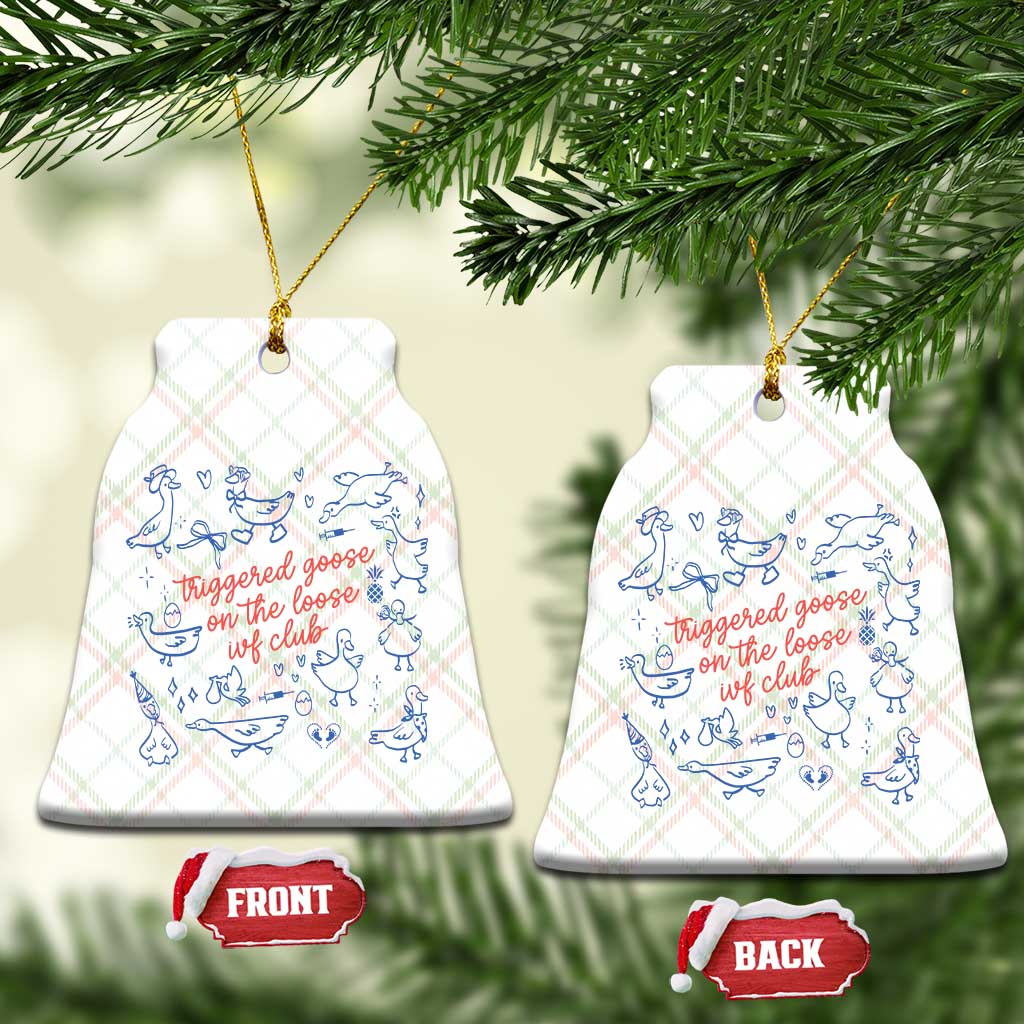 Funny IVF Ceramic Ornament Triggered Goose On The Loose Infertility Support TS10 Print Your Wear