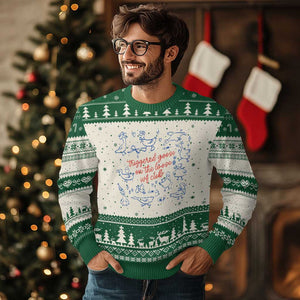 Funny IVF Ugly Christmas Sweater Triggered Goose On The Loose Infertility Support TS10 Beige Green Print Your Wear