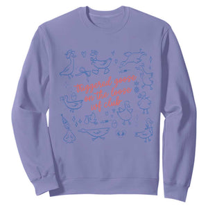 Funny IVF Sweatshirt Triggered Goose On The Loose Infertility Support TS10 Violet Print Your Wear