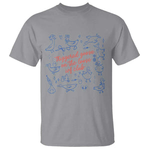 Funny IVF T Shirt Triggered Goose On The Loose Infertility Support TS10 Sport Gray Print Your Wear